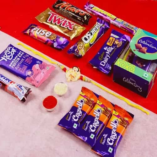 Majestic Ganesh Rakhi with Chocolates