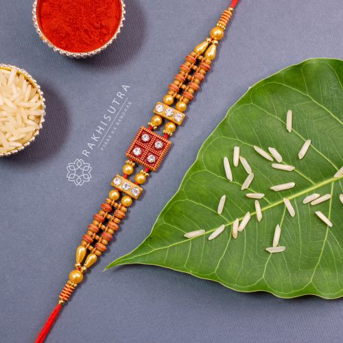 Attractive Ten Stone AD Rakhi Attractive Ten Stone AD Rakhi