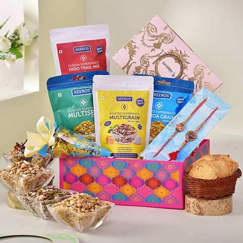 Ethnic Rakhi N Treats Hamper