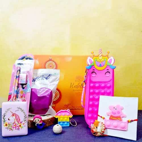 Attractive Pop It Up Special Kids Rakhi Hamper