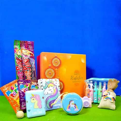 Arresting Kids Rakhi with Diary n Assorted Kits Hamper