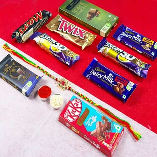 Kundan Rakhi n Chocolates Galore