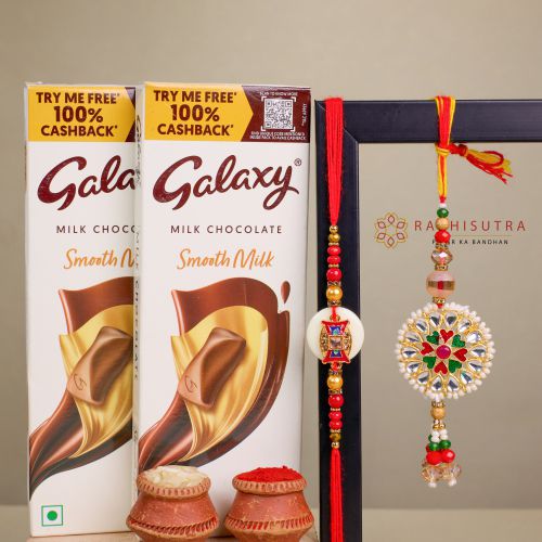 Exclusive Family Rakhi Set N Galaxy Chocolate Treat Exclusive Family Rakhi Set N Galaxy Chocolate Treat