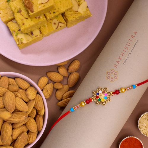 Marvellous Kundan Rakhi N Treats Delight Marvellous Kundan Rakhi N Treats Delight