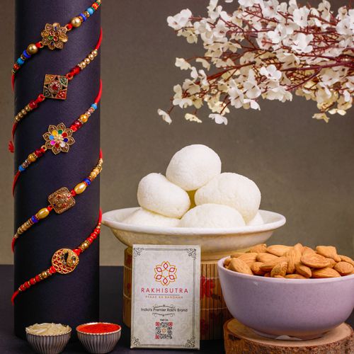 Elegant Rakhi N Treats Combo Elegant Rakhi N Treats Combo