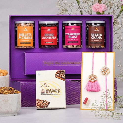 Delightful Couple Rakhi Gift Box Delightful Couple Rakhi Gift Box