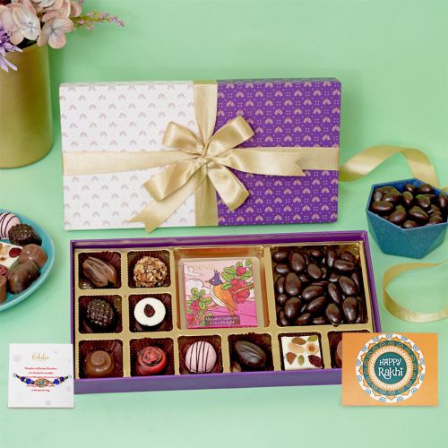 Rakhi Blessings N Chocolate Treats Gift Rakhi Blessings N Chocolate Treats Gift