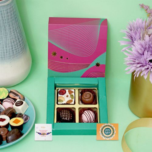 Charming Rakhi N Chocolate Gift Set Charming Rakhi N Chocolate Gift Set