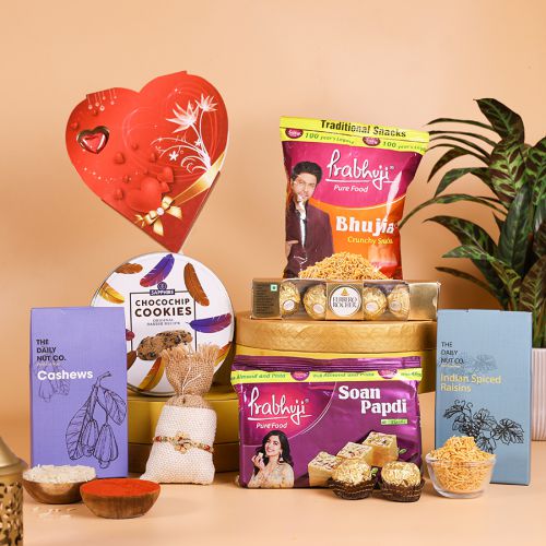 Designer Rakhi N Treats Gift Pack Designer Rakhi N Treats Gift Pack