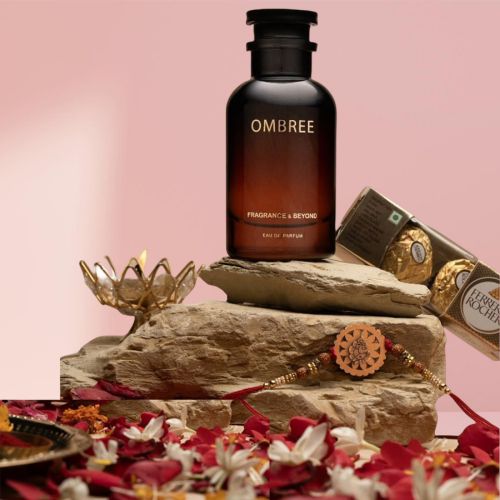 Premium Rakhi N Ombree Perfume Gift Premium Rakhi N Ombree Perfume Gift