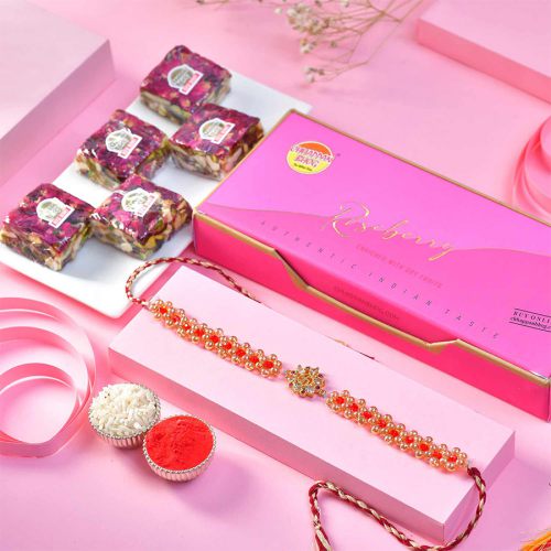 Delightful Rakhi N Roseberry Gift Delightful Rakhi N Roseberry Gift
