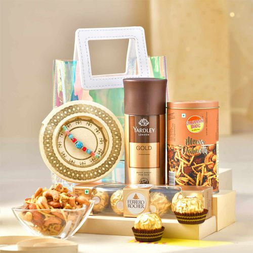 Gourmet Rakhi Surprise Gift Set Gourmet Rakhi Surprise Gift Set