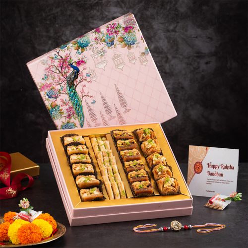 Elegant Rakhi Baklava Gift Set Elegant Rakhi Baklava Gift Set
