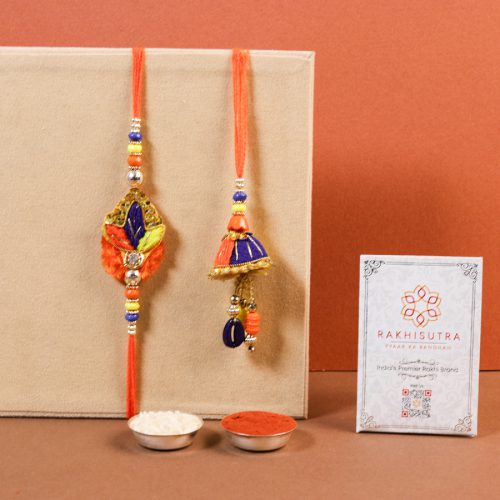 Graceful Bhaiya Bhabi Rakhi Set Graceful Bhaiya Bhabi Rakhi Set