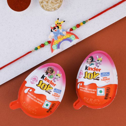 Pokemon Rakhi with Kinder Joy Pokemon Rakhi with Kinder Joy