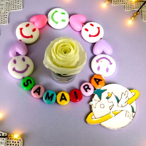 Vibrant Kids Name Unicorn Rakhi Vibrant Kids Name Unicorn Rakhi