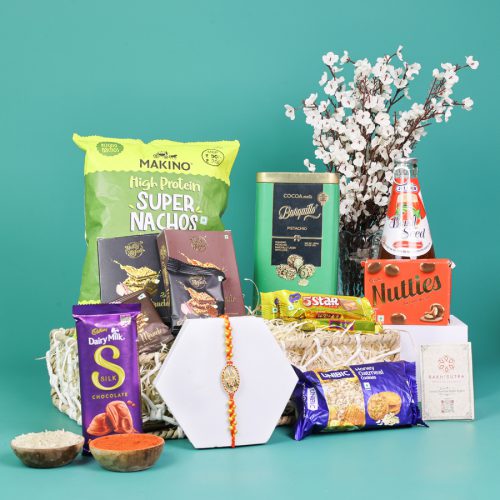 Power-Packed Rakhi Gift Hamper Box Power-Packed Rakhi Gift Hamper Box