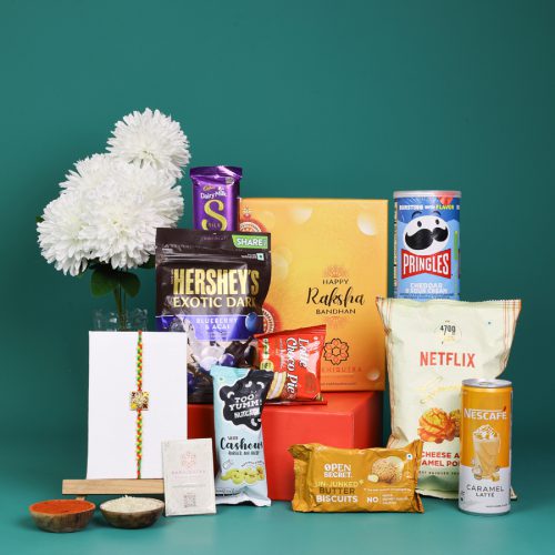 Stylish Rakhi n Gourmet Gift Box Stylish Rakhi n Gourmet Gift Box