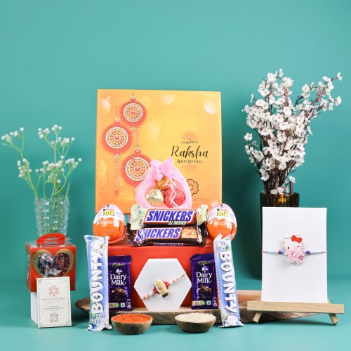 Cheerful Rakhi n Choco Explosion Box Cheerful Rakhi n Choco Explosion Box