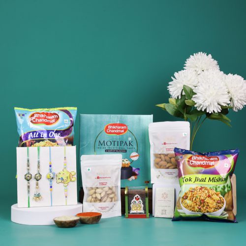 Festive Rakhi n Family Treat Box Festive Rakhi n Family Treat Box