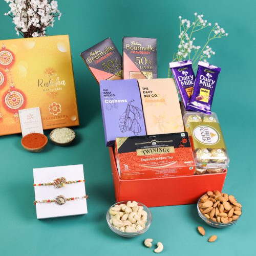 Sacred Rakhi n Luxe Treat Box Sacred Rakhi n Luxe Treat Box