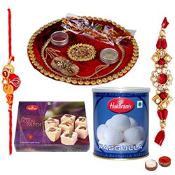 Exciting Gift Set of Rakhi Thali Soan Papdi and Rasgulla from Haldirams with free Rakhi Roli Tilak and Chawal for your Loved Ones on Raksha Bandhan Exciting Gift Set of Rakhi Thali Soan Papdi and Rasgulla from Haldirams with free Rakhi Roli Tilak and Chawal for your Loved Ones on Raksha Bandhan