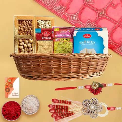 Sweets N Savory Bhaiya Bhabhi Rakhi Gift Hamper