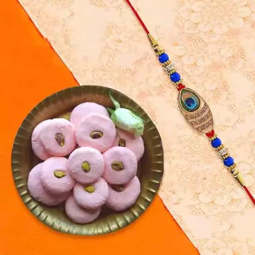 Delicious Sandesh with Designer Rakhi Delicious Sandesh with Designer Rakhi
