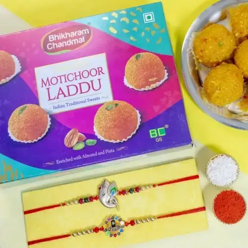 Classic Sweetness Divine Rakhi Duo Classic Sweetness Divine Rakhi Duo