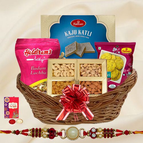 Sweets N Savory Rakhi Basket Hamper