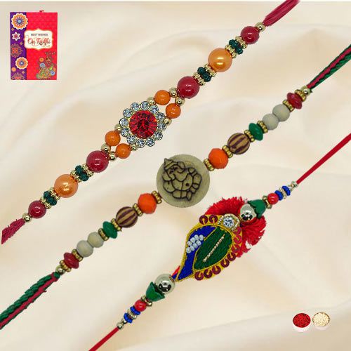 Designer Rakhi Set 3 Pcs