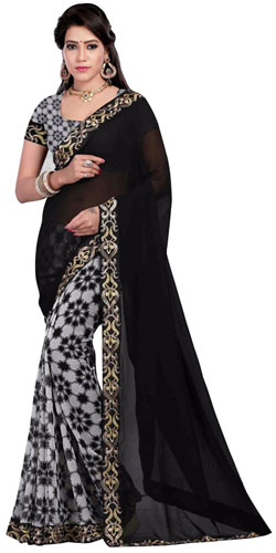 Splendor’s Grow Black Georgette Saree Splendor’s Grow Black Georgette Saree