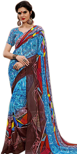 Pretty Marbel Chiffon Designer Saree for Special Women Pretty Marbel Chiffon Designer Saree for Special Women