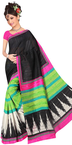 Beautiful Royal Art Silk Printed Saree in Multi Colours Beautiful Royal Art Silk Printed Saree in Multi Colours