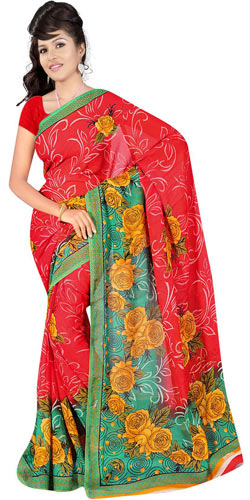 Marvelous Women’s Georgette Fabric Saree by Suredeal