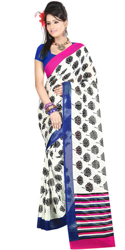 Remarkable Faux Georgette Printed Saree Remarkable Faux Georgette Printed Saree