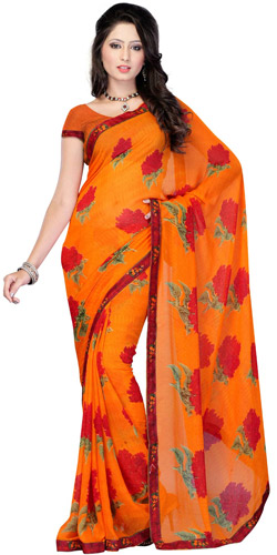 Yielding Endearment Georgette Saree Yielding Endearment Georgette Saree