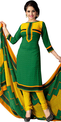 Rocking Colourful Art Silk Printed Suit for Women Rocking Colourful Art Silk Printed Suit for Women