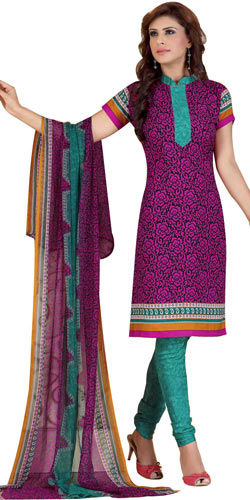 Enthralling Crepe N Chiffon Printed Salwar Suit Made by Siya Enthralling Crepe N Chiffon Printed Salwar Suit Made by Siya