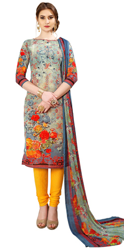 Popular Ladies Special Spun Cotton Salwar Suit in Floral Print Design Popular Ladies Special Spun Cotton Salwar Suit in Floral Print Design