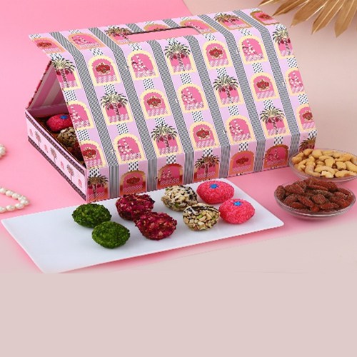 Premium Box of Nuts with Ladoos Premium Box of Nuts with Ladoos