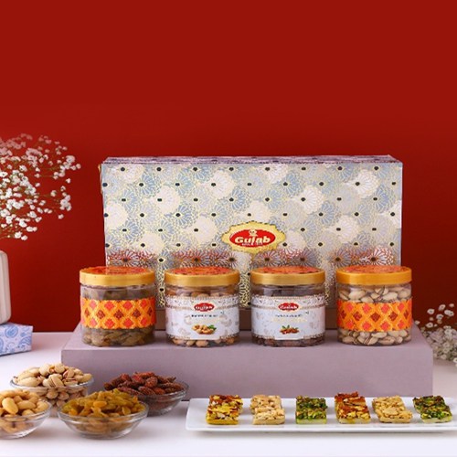 Exclusive Dried Fruits with Mithais Gift Combo