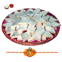 Charming Rakhi Special Gift of Badam Katli from Haldiram with free Rakhi Roli Tilak and Chawal for your Dear Brother Charming Rakhi Special Gift of Badam Katli from Haldiram with free Rakhi Roli Tilak and Chawal for your Dear Brother