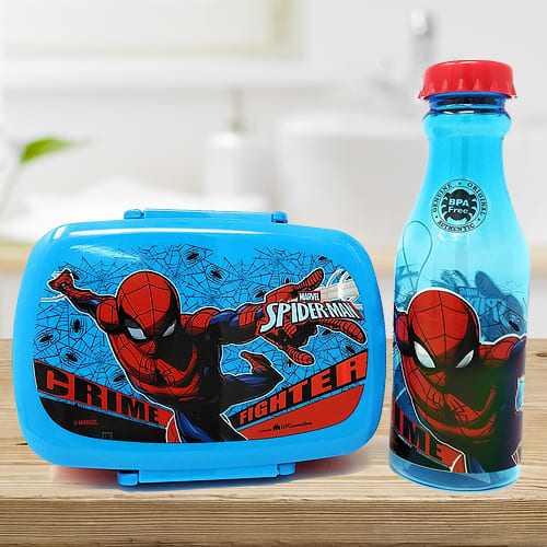 Amazing Spiderman Canteen Set of Water Bottle n Tiffin Amazing Spiderman Canteen Set of Water Bottle n Tiffin