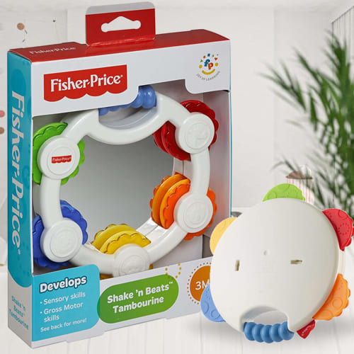 Amazing Fisher-Price Shake n Beat Tambourine Baby Rattle Toy Amazing Fisher-Price Shake n Beat Tambourine Baby Rattle Toy