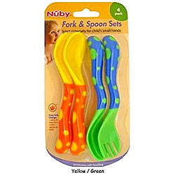 Nuby-2 Pack Angled Starter Spoon n Fork Nuby-2 Pack Angled Starter Spoon n Fork