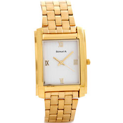 Delightful square shaped analog watch for gents from Titan Sonata Delightful square shaped analog watch for gents from Titan Sonata