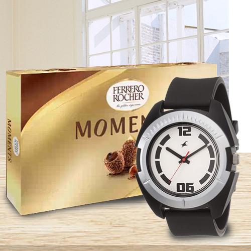 Marvelous Fastrack Watch with Ferrero Rocher Marvelous Fastrack Watch with Ferrero Rocher