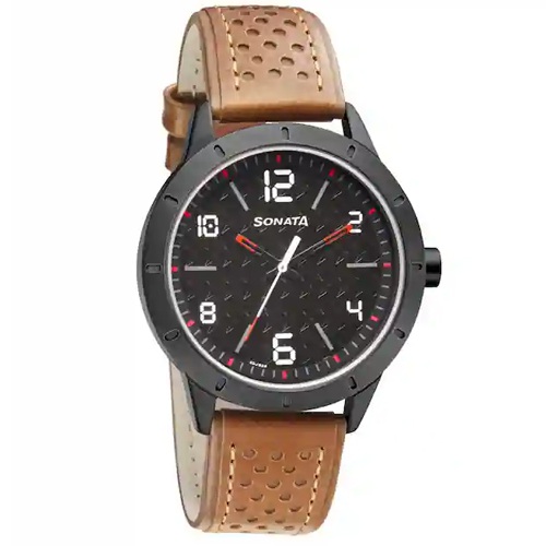 Charming Sonata NXT Black Dial Watch for Men