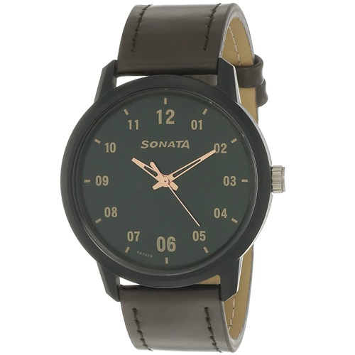 Elegant Sonata Volt+ Analog Green Dial Mens Watch Elegant Sonata Volt+ Analog Green Dial Mens Watch